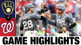 Brewers vs. Nationals Game Highlights (6/11/22) | MLB Highlights