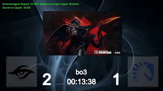 Secret  vs  Liquid ( 0 - 0 ) bo3 DreamLeague Season 15 DPC Western Europe Upper Division