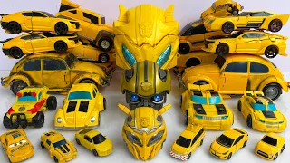 Yellow BUMBLEBEE of the BEASTs - TRANSFORMERS  COLLECTION: SMASH Excavator, Truck Crane, Train 變形金剛.