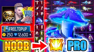 *NEW SKIN*👉watch how I transform🔥NOOB to PRO😱 Free Fire Ms Rainbow