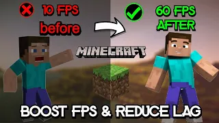 ➢Minecraft Lag Fix | LAG & STUTTER FIX | Potato/Low end PC | Minecraft FPS Boost |