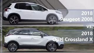 2018 Peugeot 2008 vs 2018 Opel Crossland X technical comparison