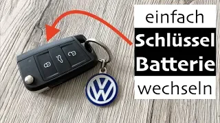 VW Golf 7 Schlüssel Batterie wechseln - so einfach gehts