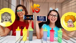 DESAFIO SIRI VS GOOGLE FAZENDO ARTE NA PANQUECA | Luluca