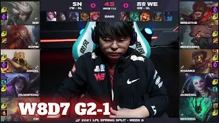 SN vs WE - Game 1 | Week 8 Day 7 LPL Spring 2021 | Suning vs Team WE G1