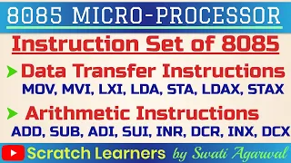 Instruction Sets of 8085|Data Transfer Instructions|Arithmetic Instructions|8085 instructions