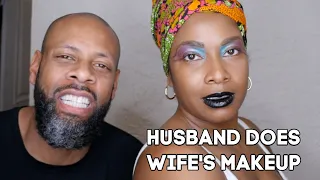 Husband Does Wife's Makeup 😂| That Chick Angel TV