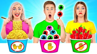 No Hands vs One Hand vs Two Hands Eating Challenge #2 | Funny Food Situations by Multi DO Food