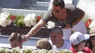 Cristiano Ronaldo at the Madrid Open Tennis