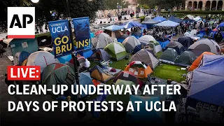 LIVE: Clean-up underway after days of pro-Palestinian protests at UCLA