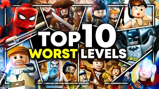 Top 10 WORST Levels In LEGO Games