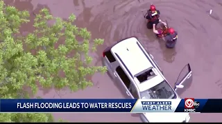 Prolonged rains swamp parts of KC, stranding some drivers