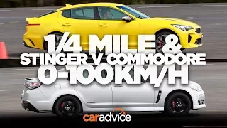 Drag race: Kia Stinger v Chevrolet SS/Holden Commodore SS-V Redline: 1/4 mile and 0-100