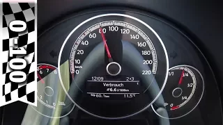 VW up! GTI 0-100 km/h Beschleunigung & Sound, Tachovideo, Acceleration 0-60