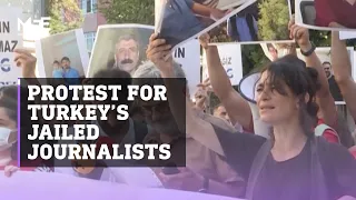 Protesters in Turkey demand release of 16 jailed Kurdish journalists