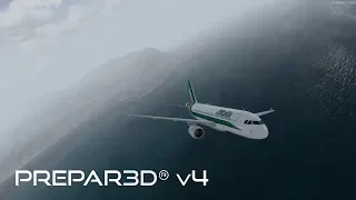 [P3Dv4.5] Alitalia A319 |  Landing into Napoli Capodichino LIRN | ILS approach RWY 24 | IVAO