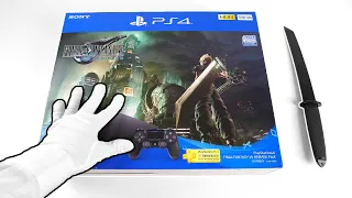 PS4 Final Fantasy VII Remake Console Unboxing + #FFVIIR Sony Wearable Neck Speaker