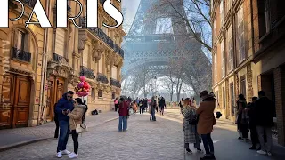 🇫🇷[PARIS 4K]  WALK IN PARIS "EIFFEL TOWER WALK" (EDITED VERSION) 20/FEBRUARY/2023