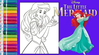 Coloring Princess Ariel in a Green Dress! | Fun Coloring Pages