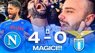 ✨MAGICI!!! NAPOLI 4-0 LAZIO | LIVE REACTION NAPOLETANI AL MARADONA HD