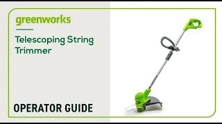 Operating your Greenworks Telescoping String Trimmer