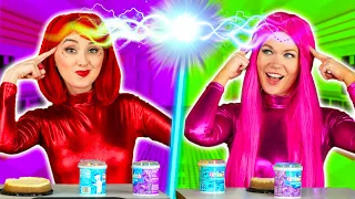 TWIN TELEPATHY SUPER POPS CHALLENGE, COSMIC POP VS ELECTRA POP REAL MAGIC TWIN TEST. Totally TV