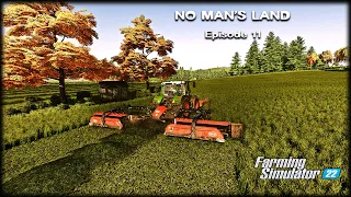 Mowing grass, seeding barley, rolling field, spreading lime | No mans land | FS22 | Timelapse #11