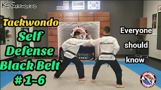 Self Defense #1~6 KT Taekwondo 1st Dan Black Belt