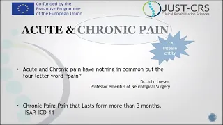 Webinar 4 Advances in Pain Neuroscience & Pain Education