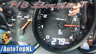 NEW! Porsche 718 Boxster T 0-279km/h ACCELERATION & TOP SPEED by AutoTopNL