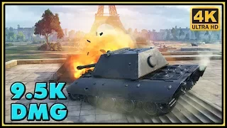 E-100 - 8 Kills - 9,5K Damage - World of Tanks Gameplay - 4K Video