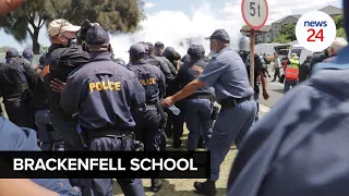 WATCH | Fists fly outside Brackenfell High School as tensions spike between locals and the EFF