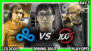 THE TRICE (LCS 2022 CoStreams | Spring Split | Playoffs: Day 1 | C9 vs 100)