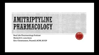 Amitriptyline Elavil Pharmacology
