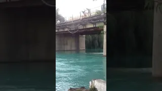 Неудачный прыжок в воду, падение с моста