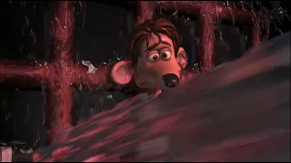 Roddy flushed down the toilet. (From flushed away)