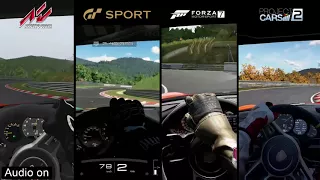 Assetto Corsa VS GT Sport VS Forza 7 VS Project CARS 2 (Porsche 911 GT3 RS Comparison)
