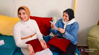 تحدي الامثال الشعبيه 👂انا وهاجر ( اخترعت لغه جديده)😂