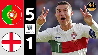 Portugal vs England 5-1 | Ronaldo Brace EURO 2024 Qualifiers Highlights & Goals • Portugal Last Nigh