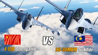 4 Malaysian SU-30MKM vs 4 China J-15B Shenyang - DCS WORLD