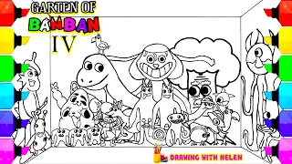 New Garten of BanBan 4 Coloring Pages / Coloring All New Monsters / Warriyo - Mortals [NCS]