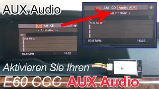 Aktivieren Sie das AUX-Audio des Originalautos für Ihren BMW E60 E61 E63 E64 (Deutsch)