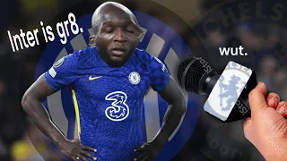 lukaku lying to chelsea fans for 1 minute 13 seconds straight...