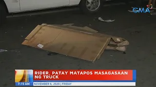 UB: Rider, patay matapos masagasaan ng truck sa Maynila