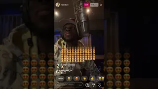 Toosii2x Recording new song on Instagram live (must watch)