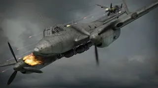 Пе-2 уходит от  эскадры" FW-190"в лучшем военном х/ф "Хроника пикирующего бомбардировщика"
