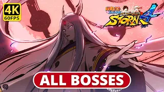 NARUTO SHIPPUDEN Ultimate Ninja STORM 4 - All Bosses Fight & Ending (PC) 4K 60FPS