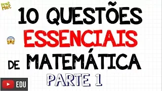 10 QUESTÕES  RESOLVIDAS DE MATEMÁTICA BÁSICA