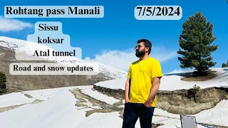 Rohtang Pass Opening: Manali to Rohtang Weather, Snow, Road Updates #manali #rohtang #snow
