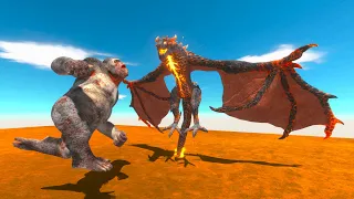 LAVA DRAGON VS ANGRY PRIMATES - Animal Revolt Battle Simulator